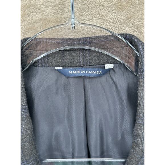 Ralph Lauren Suit Jacket Mens 40R Gray Plaid 100% Wool Sport Coat Blazer Church - Picture 2 of 9